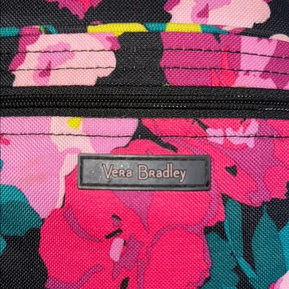 Vera Bradley Black and Pink Floral Crossbody Bag - Picture 2 of 8